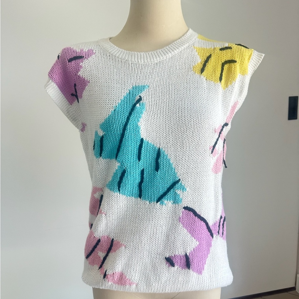 Colorful Abstract Patterned Sweater
